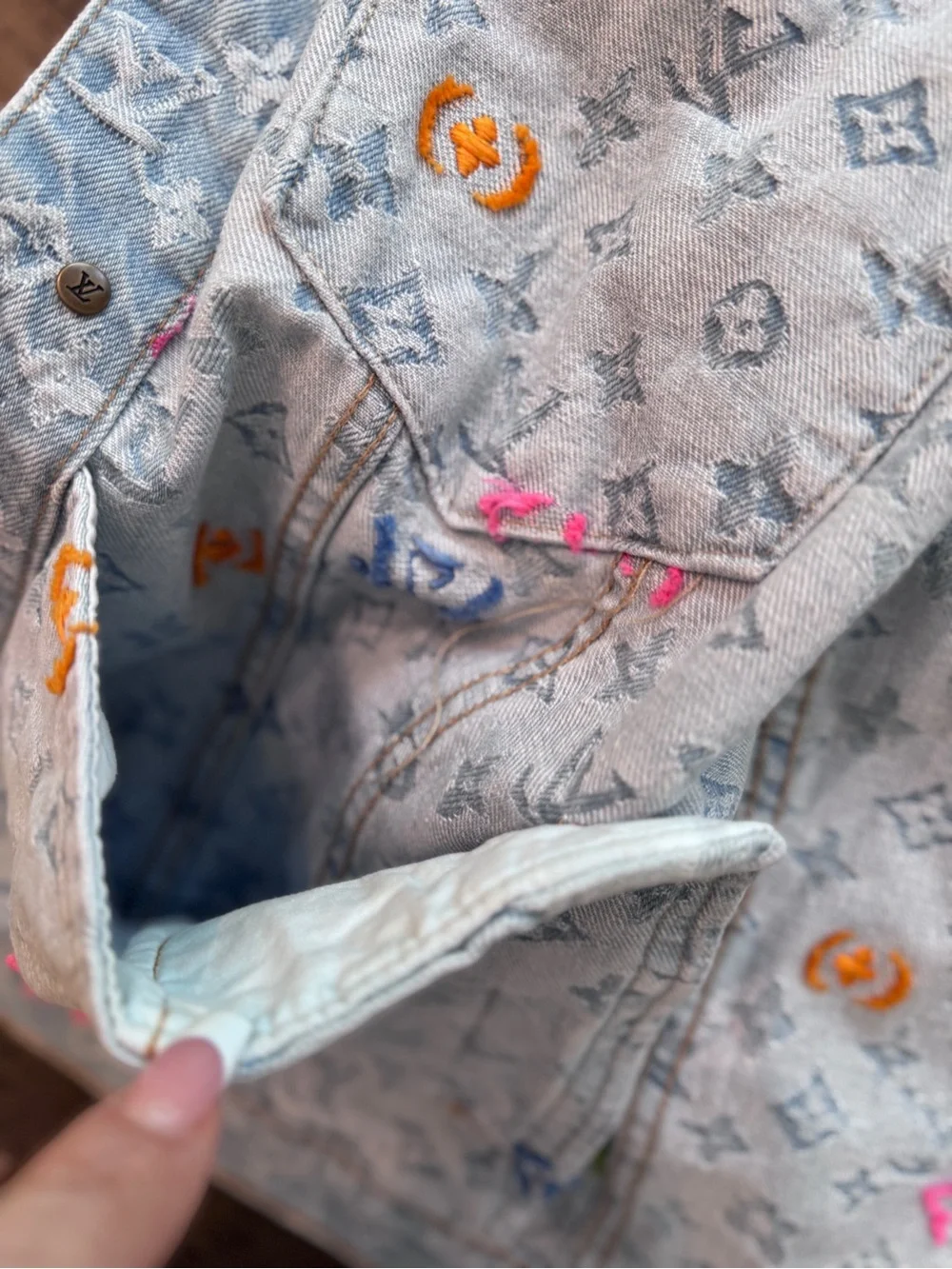 Louis Vuitton Tyler the Creator Light Blue Monogram Denim Jacket
